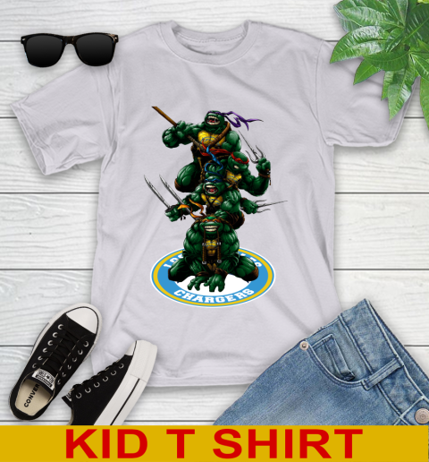 NFL Football Los Angeles Chargers Teenage Mutant Ninja Turtles Shirt Youth T-Shirt 5
