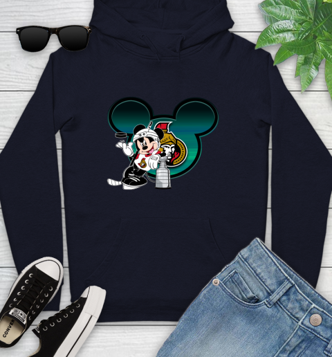 NHL Ottawa Senators Stanley Cup Mickey Mouse Disney Hockey T Shirt Youth Hoodie 4