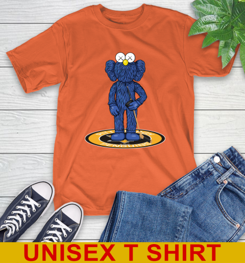 NHL Hockey Pittsburgh Penguins Kaws Bff Blue Figure Shirt T-Shirt - Image 6