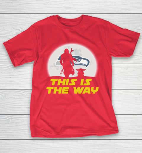 Seattle Seahawks NFL Football Star Wars Yoda And Mandalorian This Is The Way T-Shirt 9