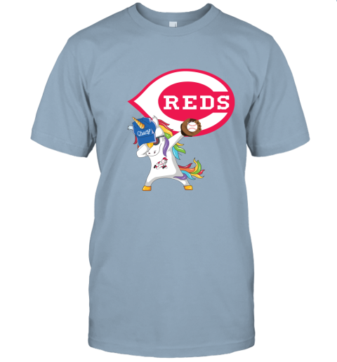 Hip Hop Dabbing Unicorn Flippin Love Cincinnati Reds Unisex Jersey Tee