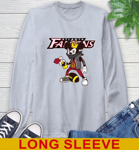 Atlanta Falcons NFL Football Mickey Peace Sign Sports Long Sleeve T-Shirt 6