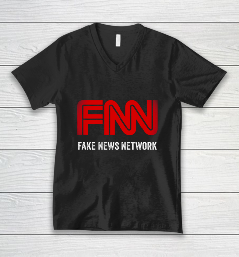FNN The Fake News Network Funny Trump Quote V-Neck T-Shirt