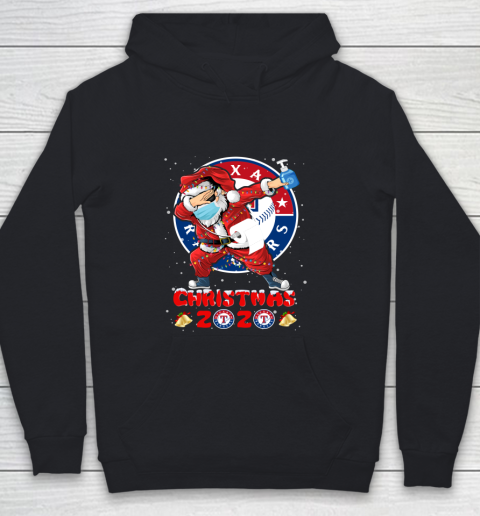 Texas Rangers Funny Santa Claus Dabbing Christmas 2020 MLB Youth Hoodie