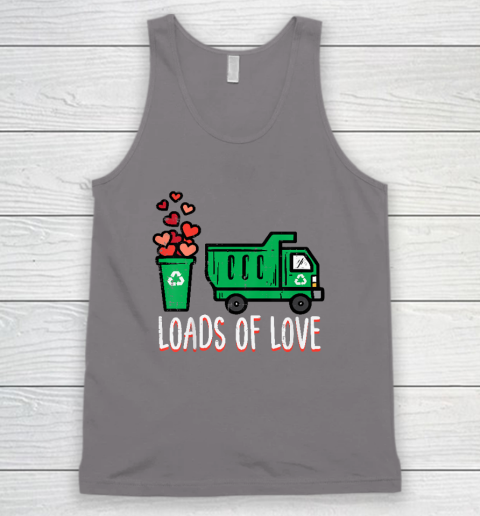 Kids Valentines Day Garbage Truck Loads Of Love Tank Top 5