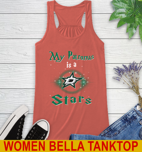 NHL Hockey Harry Potter My Patronus Is A Dallas Stars Racerback Tank 3
