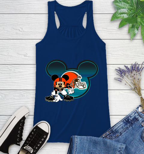 NFL Cleveland Browns Mickey Mouse Disney Football T Shirt Racerback Tank 9