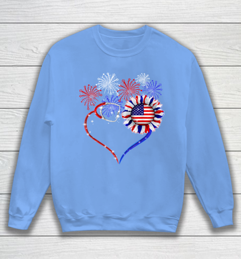 Patriotic Nurse 4th Of July American Flag Independence Day Sweatshirt 8