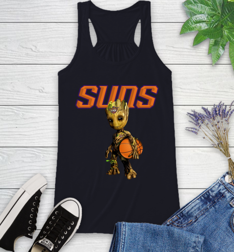 Phoenix Suns NBA Basketball Groot Marvel Guardians Of The Galaxy Racerback Tank 10