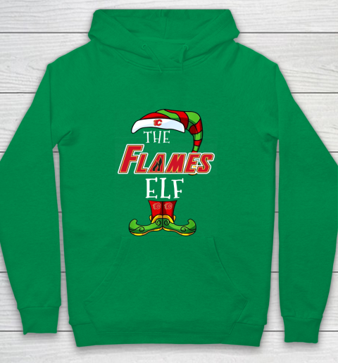 Calgary Flames Christmas ELF Funny NHL Youth Hoodie 4