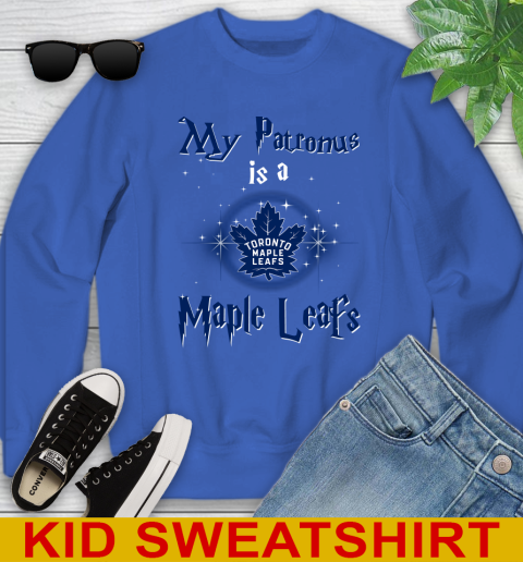 NHL Hockey Harry Potter My Patronus Is A Toronto Maple Leafs Youth Sweatshirt 6