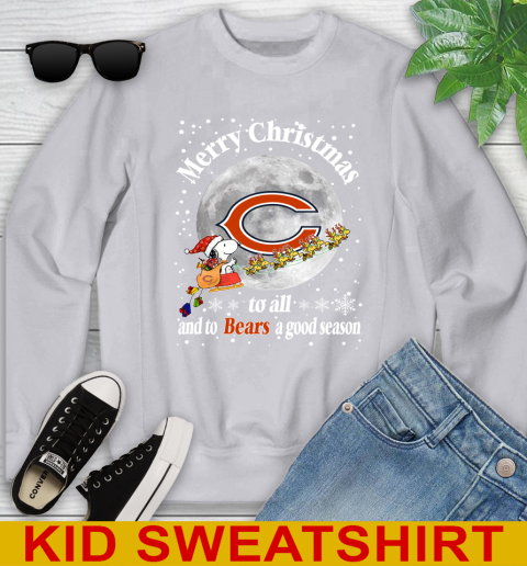 Chicago Bears Merry Christmas To All And To Bears A Good Season NFL Football Sports Youth Sweatshirt 3