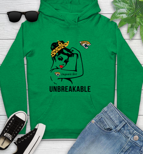 NFL Jacksonville Jaguars Girl Unbreakable Football Sports Youth Hoodie 5