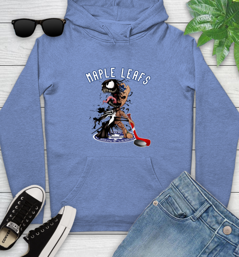 NHL Toronto Maple Leafs Hockey Venom Groot Guardians Of The Galaxy Youth Hoodie 12