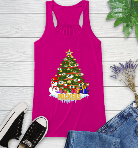 Green Bay Packers Merry Christmas NFL Football Sports Racerback Tank 8