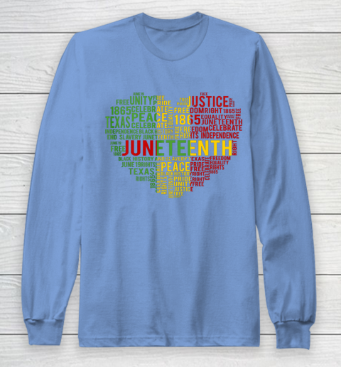 Juneteenth Heart Black History Afro American African Freedom Long Sleeve T-Shirt 8