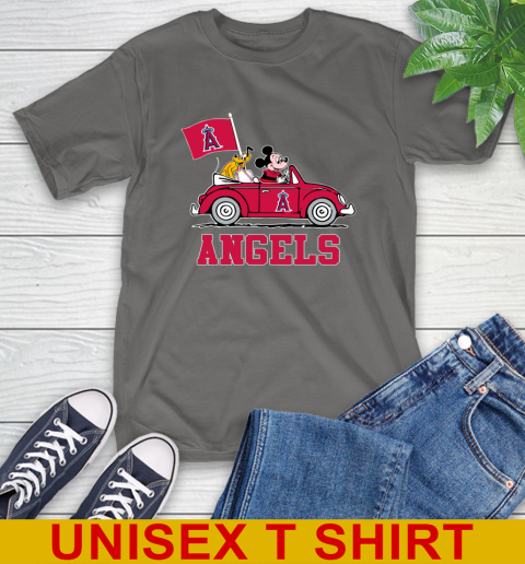 MLB Baseball Los Angeles Angels Pluto Mickey Driving Disney Shirt T-Shirt 8
