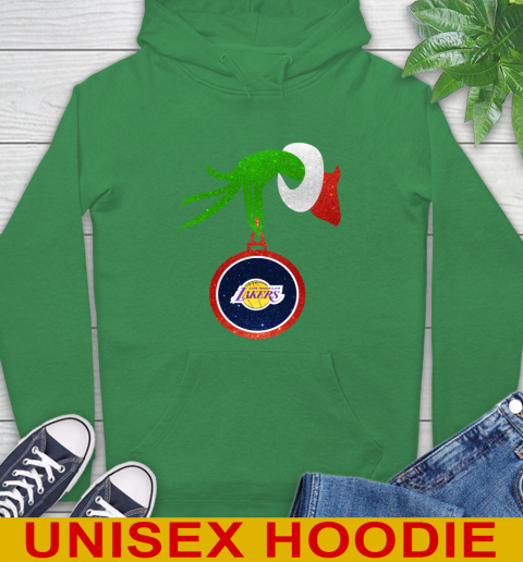 Los Angeles Lakers Grinch Merry Christmas NBA Basketball Hoodie - Image 9