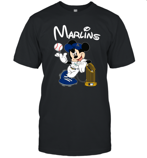 Miami Marlins Mickey Taking The Trophy MLB 2019 Unisex Jersey Tee
