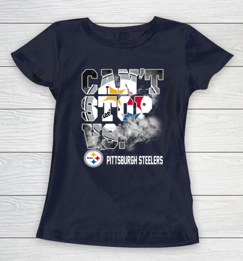 NFL Pittsburgh Steelers Can't Stop Vs Women's T-Shirt 2