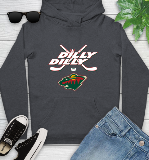 NHL Minnesota Wild Dilly Dilly Hockey Sports Youth Hoodie 8