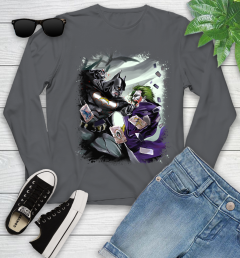 Los Angeles Chargers NFL Football Batman Fighting Joker DC Comics Youth Long Sleeve 8
