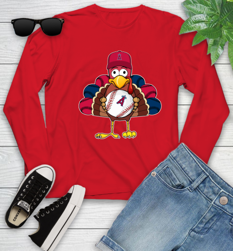 Los Angeles Angels Turkey thanksgiving Youth Long Sleeve 11