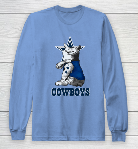 NFL Football My Cat Loves Dallas Cowboys Long Sleeve T-Shirt 9 NFL Football My Cat Loves Dallas Cowboys Long Sleeve T-Shirt - Image 9