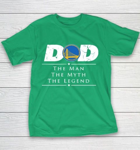 Golden State Warriors NBA Basketball Dad The Man The Myth The Legend Youth T-Shirt 3