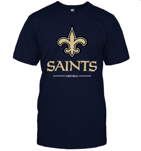 r7lt orleans saints nfl pro line black team lockup jersey t shirt 60 front navy