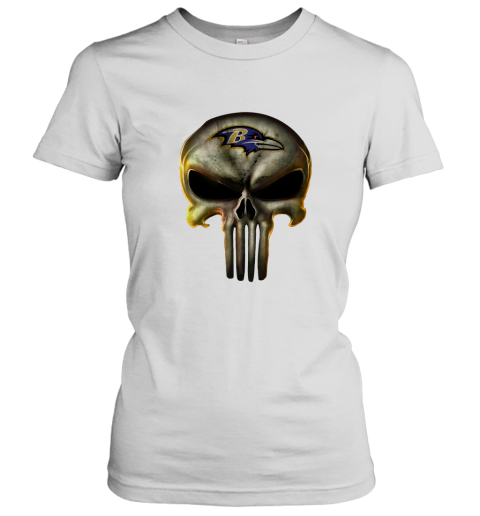 Baltimore Ravens The Punisher Mashup Football Shirts Women's T-Shirt