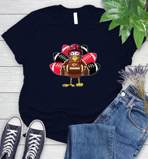 Kansas City Chiefs Turkey Thanksgiving Day Women's T-Shirt 3
