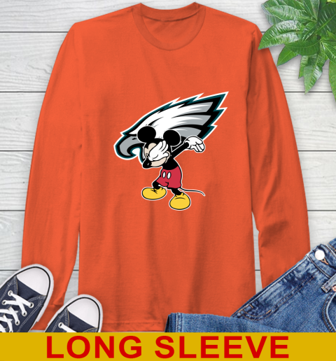 Philadelphia Eagles NFL Football Dabbing Mickey Disney Sports Long Sleeve T-Shirt 5