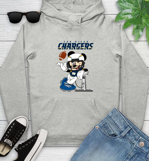 NFL San diego chargers Mickey Mouse Disney Super Bowl Football T Shirt Youth Hoodie