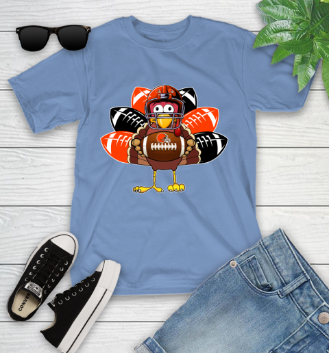 Cleveland Browns Turkey Thanksgiving Day Youth T-Shirt 11