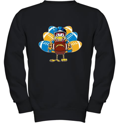 Los Angeles Chargers Turkey Football Thanksgiving Youth Sweatshirt