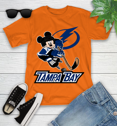 NHL Tampa Bay Lightning Mickey Mouse Disney Hockey T Shirt Youth T-Shirt 7