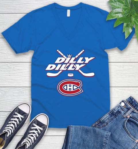 NHL Montreal Canadiens Dilly Dilly Hockey Sports V-Neck T-Shirt 6