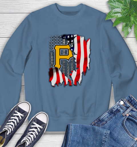 Pittsburgh Pirates MLB Baseball American Flag Sweatshirt 8