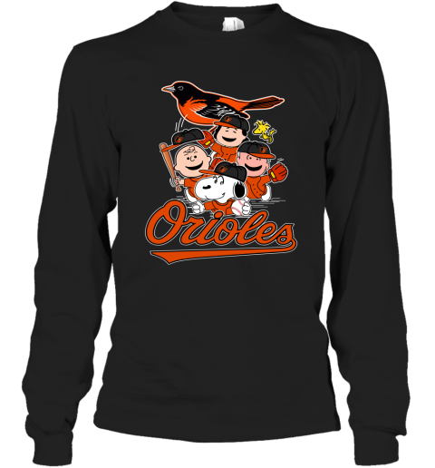 Mlb Baltimore Orioles Snoopy Charlie Brown Woodstock The Peanuts Movie  Baseball Tee Shirts - Nvamerch