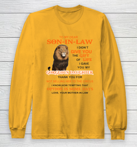 To My Dear Son In Law Long Sleeve T-Shirt 2