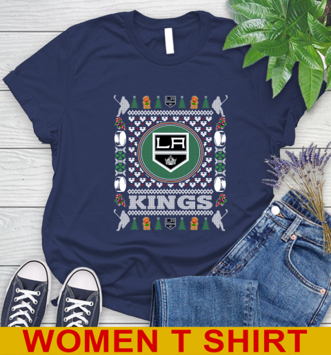 Los Angeles Kings Merry Christmas NHL Hockey Loyal Fan Women's T-Shirt 12