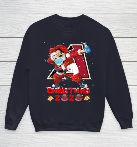 Arizona Diamondbacks Funny Santa Claus Dabbing Christmas 2020 MLB Youth Sweatshirt 2