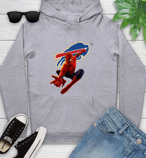 NFL Spider Man Avengers Endgame Football Buffalo Bills Youth Hoodie 6
