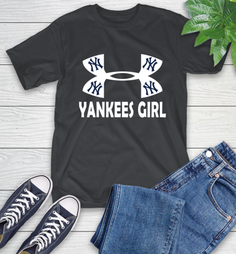 MLB New York Yankees Girl Under Armour Baseball Sports T-Shirt