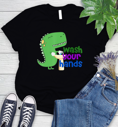 Nurse Shirt Cute Dino T rex Wash Your Hands T Shirt Women's T-Shirt