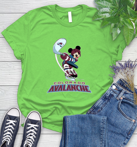 NHL Hockey Colorado Avalanche Cheerful Mickey Mouse Shirt Women's T-Shirt 10