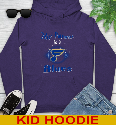 NHL Hockey Harry Potter My Patronus Is A St.Louis Blues Youth Hoodie 5