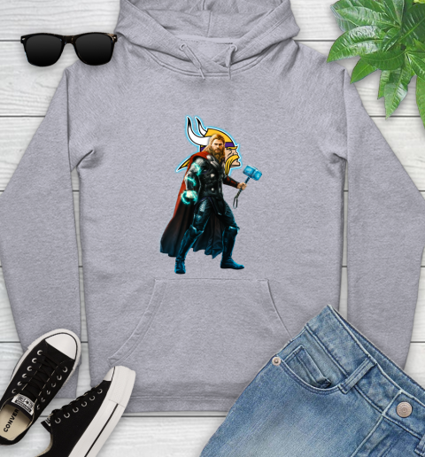 NFL Thor Avengers Endgame Football Minnesota Vikings Youth Hoodie 6