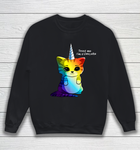 Caticorn T shirt Unicorn Cat Kittycorn Girls Women Rainbow Sweatshirt